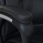 Scaun ergonomic directorial, sarcina maxima 120 kg, reglare pe inaltime, piele ecologica neagra