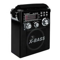 Radio portabil FM/AM/SW, MP3 player, slot USB SD, design retro, Waxiba
