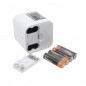 Ascutitoare electrica dubla, incarcare USB/baterii, 7x7x7 cm, alba, RESIGILAT