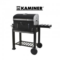 Gratar carbune BBQ Grill cu capac, 2 rafturi, termometru, suflanta, roti deplasare, RESIGILAT