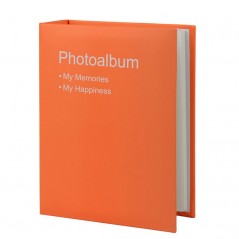 Album foto Conception, format 10x15, 100 poze, tip carte, piele ecologica, portocaliu