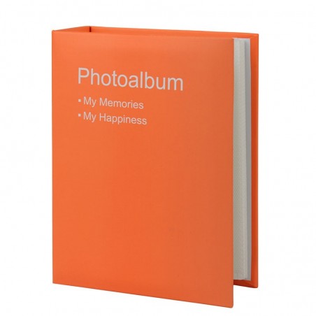 Album foto Conception, format 10x15, 100 poze, tip carte, piele ecologica, portocaliu