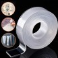 Banda dublu adeziva nano tape, transparenta, reutilizabila, rola 30 mm x 3 m, grosime 1 mm