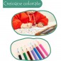 Trusa pentru pictura si desen, set creativ 208 piese, creioane, acuarele, carioci, suport desen, valiza transport, roz