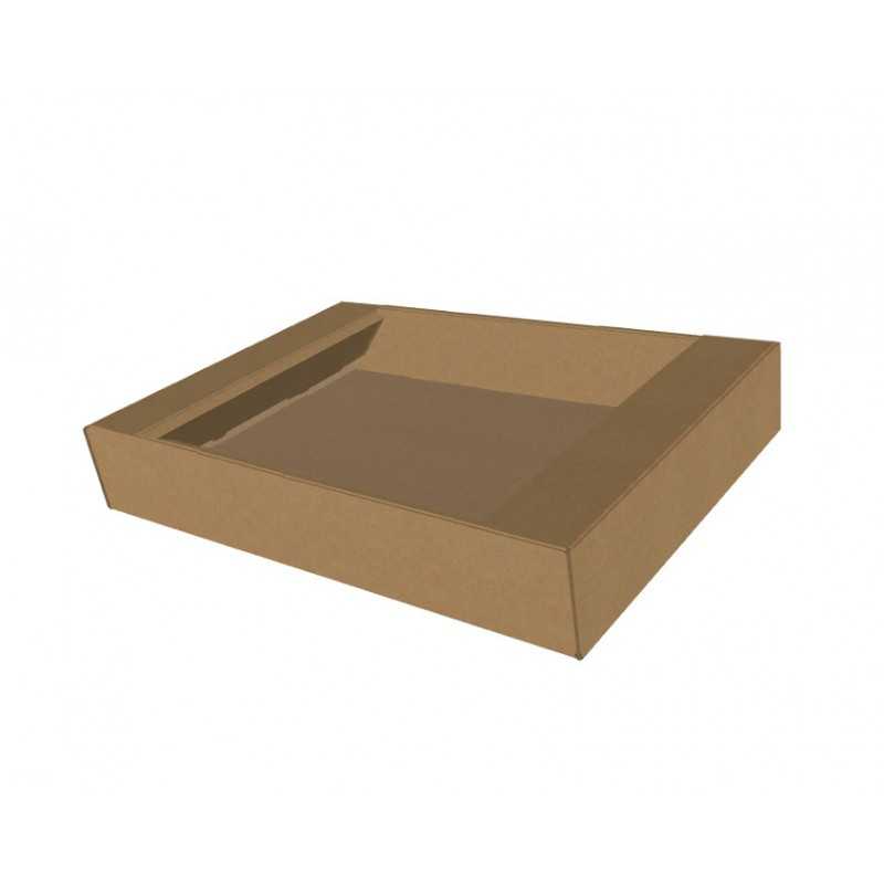 Tavita din carton natur microondul E 360 g, sistem autoformare, 383X270X62 mm