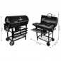 Gratar BBQ Grill pe carbuni, capac cu termometru, 2 rafturi pliabile, roti, RESIGILAT