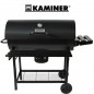 Gratar BBQ Grill pe carbuni, capac cu termometru, 2 rafturi pliabile, roti, RESIGILAT