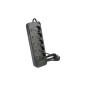 Prelungitor, 5 prize cu 5 porturi USB, 5 comutatoare, protectie suprasarcina, IP22, 2500W, 2 m, negru Prelungitor, 5 prize cu 5 porturi USB, 5 comutatoare, protectie suprasarcina, IP22, 2500W, 2 m, negru