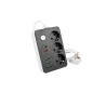Prelungitor cu 6 porturi USB, 3 prize, comutator, IP22, 2500W, 2 m, ABS, alb