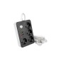Prelungitor 4 prize schuko, cablu 2 m, 3 porturi USB, comutator, protectie suprasarcina, 2500W, ABS, alb Prelungitor 4 prize schuko, cablu 2 m, 3 porturi USB, comutator, protectie suprasarcina, 2500W, ABS, alb