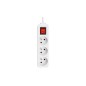 Prelungitor clasic, 3 prize, comutator ON/OFF, clasa protectie IP20, 3000W, 1.5 m, PVC, alb