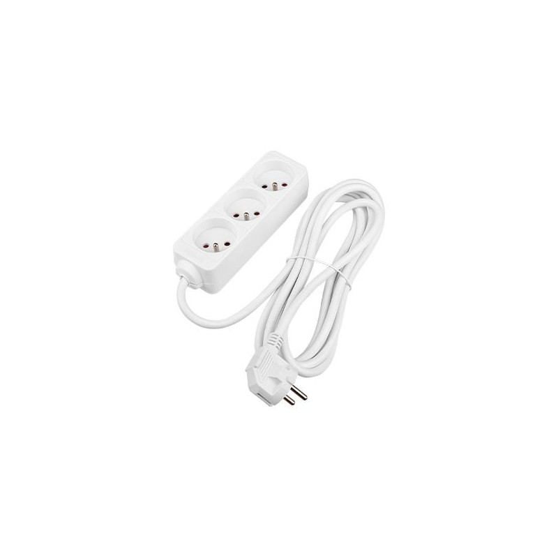 Prelungitor 3 prize standard, protectie suprasarcina, IP20, 3000W, 3m, PVC, alb Prelungitor 3 prize standard, protectie suprasarcina, IP20, 3000W, 3m, PVC, alb