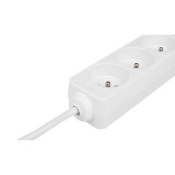 Prelungitor 3 prize standard, protectie suprasarcina, IP20, 3000W, 3m, PVC, alb