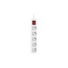Prelungitor 5 prize standard, comutator, protectie suprasarcina, IP20, 3000W, 3m, PVC, alb