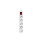 Prelungitor 5 prize, comutator ON/OFF, IP20, 3000W, lungime 5 m, PVC, alb