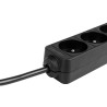 Prelungitor 3 prize standard, protectie suprasarcina, IP20, 3000W, 3m, PVC, negru