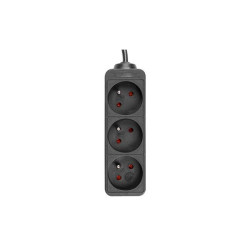 Prelungitor 3 prize standard, protectie suprasarcina, IP20, 3000W, 5m, PVC, negru