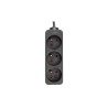 Prelungitor 3 prize standard, protectie suprasarcina, IP20, 3000W, 5m, PVC, negru