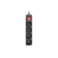Prelungitor standard, 4 prize, 1.5 metri, comutator, utilizare interior, 3000W, 1,5m, negru Prelungitor standard, 4 prize, 1.5 metri, comutator, utilizare interior, 3000W, 1,5m, negru