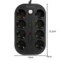 Prelungitor cu 8 prize, 3 porturi USB, 1 port USB-C, IP20, cablu 2 m, 230V/50Hz Prelungitor cu 8 prize, 3 porturi USB, 1 port USB-C, IP20, cablu 2 m, 230V/50Hz