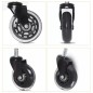 Set 5 roti de rezerva pentru scaun birou, din silicon, universale, pivotante, 3 inch Set 5 roti de rezerva pentru scaun birou, din silicon, universale, pivotante, 3 inch