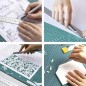 Covoras pentru modelare si taiere, doua fete, A2, reutilizabil, 45x60 cm, PVC, verde Covoras pentru modelare si taiere, doua fete, A2, reutilizabil, 45x60 cm, PVC, verde