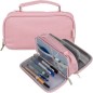 Penar cu 2 compartimente, extensibil, clapeta interioara tip organizator, 11x7x23 cm, roz Penar cu 2 compartimente, extensibil, clapeta interioara tip organizator, 11x7x23 cm, roz