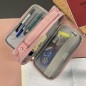 Penar cu 2 compartimente, extensibil, clapeta interioara tip organizator, 11x7x23 cm, roz Penar cu 2 compartimente, extensibil, clapeta interioara tip organizator, 11x7x23 cm, roz