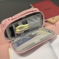 Penar cu 2 compartimente, extensibil, clapeta interioara tip organizator, 11x7x23 cm, roz Penar cu 2 compartimente, extensibil, clapeta interioara tip organizator, 11x7x23 cm, roz