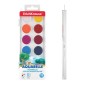 Paleta acuarele cu 12 culori vibrante, pensula inclusa, ErichKrause Paleta acuarele cu 12 culori vibrante, pensula inclusa, ErichKrause