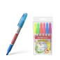 Marker evidentiator, set 6 bucati, scriere 0.6 mm si 4 mm, multicolor Marker evidentiator, set 6 bucati, scriere 0.6 mm si 4 mm, multicolor