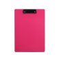 Clipboard A4, colturi rotunjite, textura piele, carton plastifiat, roz neon