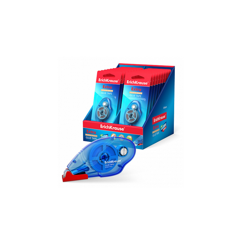 Lipici tip banda pentru hartie si carton, dispenser aplicare, 6.5 mm x 10 m