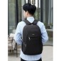 Rucsac ergonomic, capacitate 38 litri, reglabil, 2 compartimente, 2 buzunare, negru, 50x18x32 cm Rucsac ergonomic, capacitate 38 litri, reglabil, 2 compartimente, 2 buzunare, negru, 50x18x32 cm