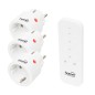 Set de 3 prize cu telecomanda, raza actiune 40 m, indicator LED, buton ON/OFF, 433.92 MHz, 230V/50Hz Set de 3 prize cu telecomanda, raza actiune 40 m, indicator LED, buton ON/OFF, 433.92 MHz, 230V/50Hz