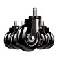Set 5 roti universale din silicon, pentru scaune de birou/gaming, diametru 3 inch, negre Set 5 roti universale din silicon, pentru scaune de birou/gaming, diametru 3 inch, negre