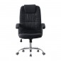 Scaun ergonomic directorial, inaltime reglabila 108-118 cm, rotativ, maxim 150 kg, negru, RESIGILAT