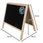 Tabla magnetica cu 2 fete, rama din lemn, markere, burete, accesorii incluse, inaltime 40 cm