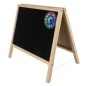 Tabla magnetica cu 2 fete, rama din lemn, markere, burete, accesorii incluse, inaltime 40 cm