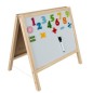 Tabla magnetica cu 2 fete, rama din lemn, markere, burete, accesorii incluse, inaltime 40 cm