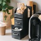 Stand organizator pentru cafea, 2 sertare, 9 compartimente, 29x28.5x13.5 cm, RESIGILAT Stand organizator pentru cafea, 2 sertare, 9 compartimente, 29x28.5x13.5 cm, RESIGILAT