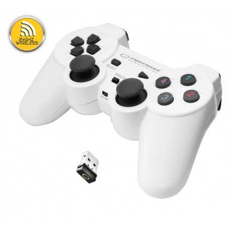 ESPERANZA GAMEPAD FĂRĂ FĂRĂ 2.4GHZ PS3/PC USB GLADIATOR ALB/NEGRU