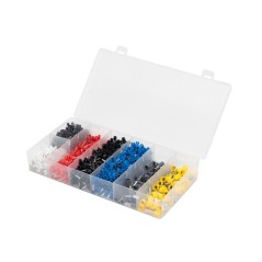 Set 1800 buc pini terminali pentru conductori electrici, 7 dimensiuni, 0.5-6.00 mm2