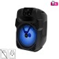 Boxa audio portabila, functie karaoke, ecran LED, 40W, MP3, FM, acumulator Li-ion, 20 cm Boxa audio portabila, functie karaoke, ecran LED, 40W, MP3, FM, acumulator Li-ion, 20 cm