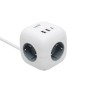 Hub cubic, 1xUSB C, 2xUSB A, 3 prize protectie copii, 5V 2,4A max.12W Hub cubic, 1xUSB C, 2xUSB A, 3 prize protectie copii, 5V 2,4A max.12W