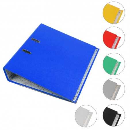 Biblioraft arhivare documente, format A4, cotor 7.5 cm, bordura metalica, diverse culori, RESIGILAT