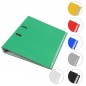 Biblioraft plastifiat, A4, latime cotor 5 cm, bordura metalica, diverse culori, RESIGILAT