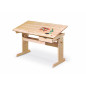 Birou copii, blat cu reglare inaltime si inclinatie, sertar, lemn de pin lacuit, 109x55x63-96 cm Birou copii, blat cu reglare inaltime si inclinatie, sertar, lemn de pin lacuit, 109x55x63-96 cm