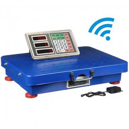 Cantar electronic industrial cu platforma, 200 kg, afisaj LED WiFi, reincarcabil, tip valiza, RESIGILAT