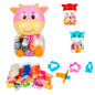 Plastilina vacuta, set 12 culori diverse, 4 ustensile pentru modelaj, diverse forme, usor de modelat, 3 ani+